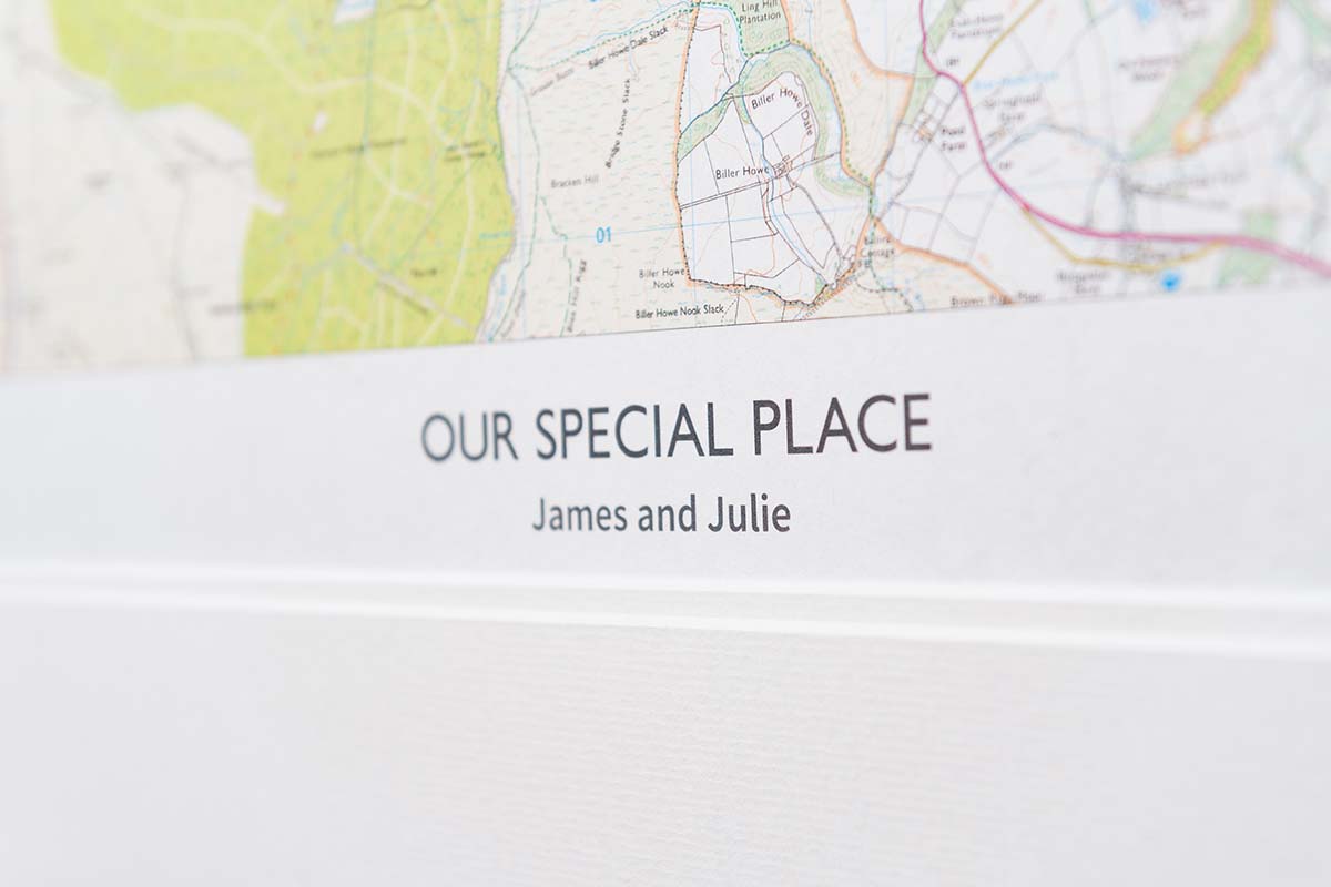 Custom Made Framed Map - Title