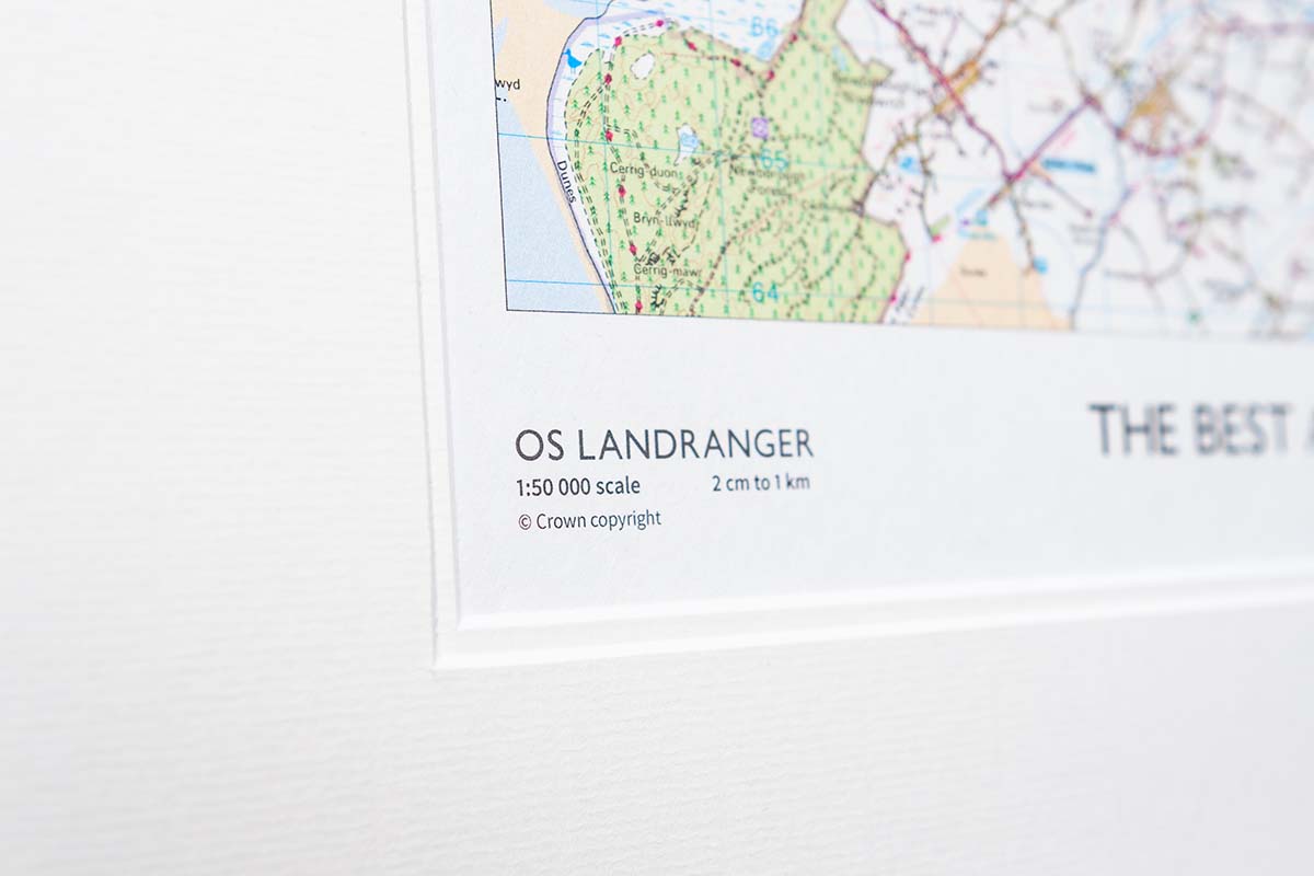 Custom Made Framed Map - Legend