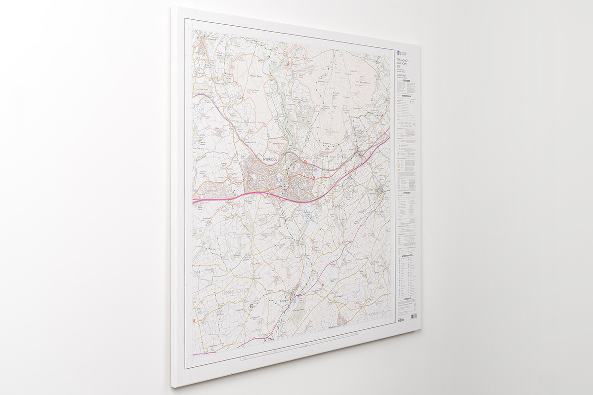 Custom Made Canvas Wall Map