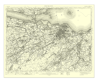 Sepia toned historical map