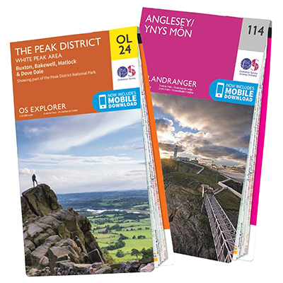 OS Explorer map, OS Landranger Map