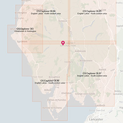 Screenshot of map showing clicking products